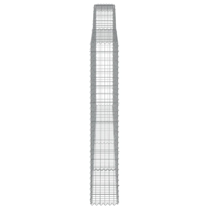 Coșuri gabion arcuite 7 buc, 400x30x180/200 cm, fier galvanizat - WALTI WALTI