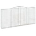 Coșuri gabion arcuite 8 buc, 400x30x180/200 cm, fier galvanizat - WALTI WALTI