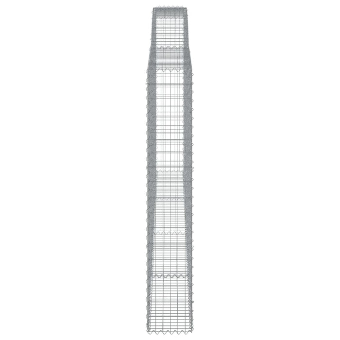 Coșuri gabion arcuite 10 buc, 400x30x180/200cm, fier galvanizat - WALTI WALTI