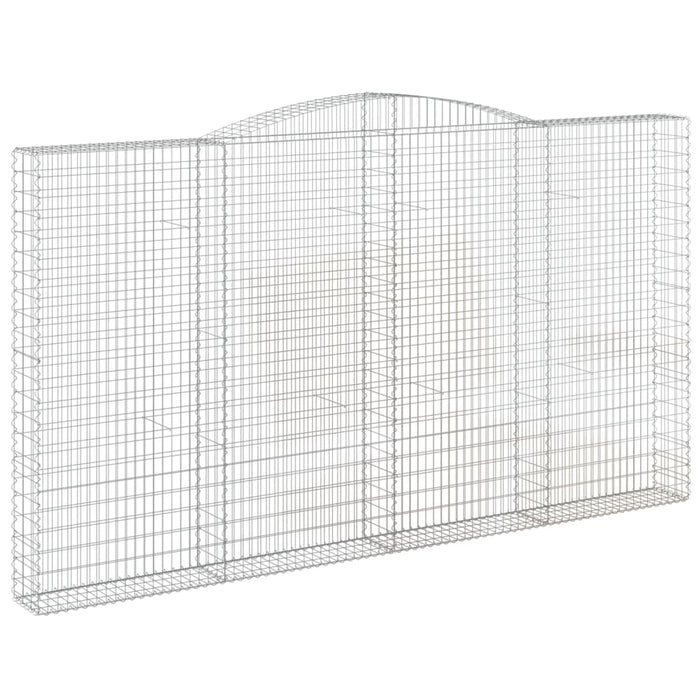 Coșuri gabion arcuite, 3 buc, 400x30x220/240cm, fier galvanizat - WALTI WALTI