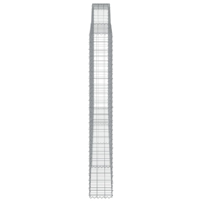 Coșuri gabion arcuite, 6 buc, 400x30x220/240cm, fier galvanizat - WALTI WALTI