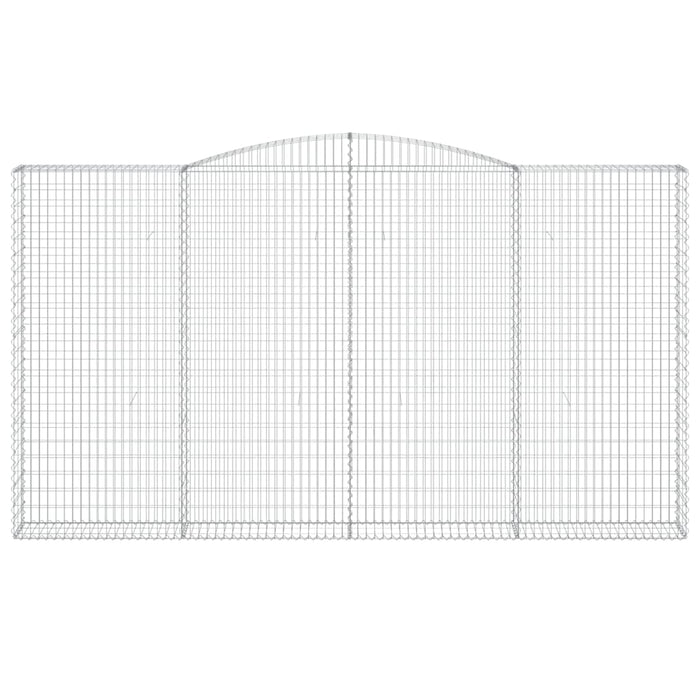 Coșuri gabion arcuite, 7 buc, 400x30x220/240cm, fier galvanizat - WALTI WALTI
