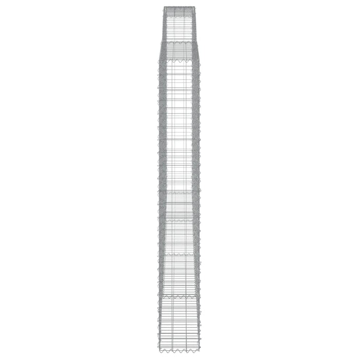 Coșuri gabion arcuite, 7 buc, 400x30x220/240cm, fier galvanizat - WALTI WALTI
