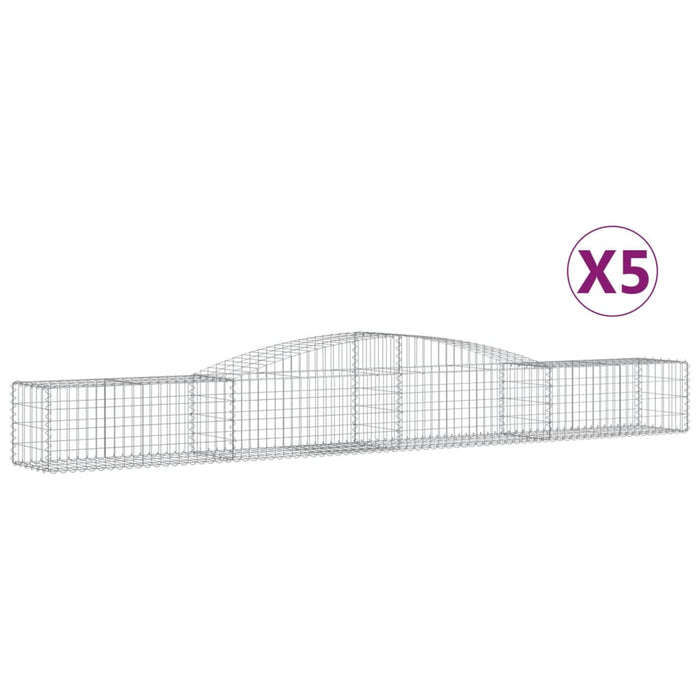Coșuri gabion arcuite 5 buc, 400x50x40/60 cm, fier galvanizat - WALTI WALTI