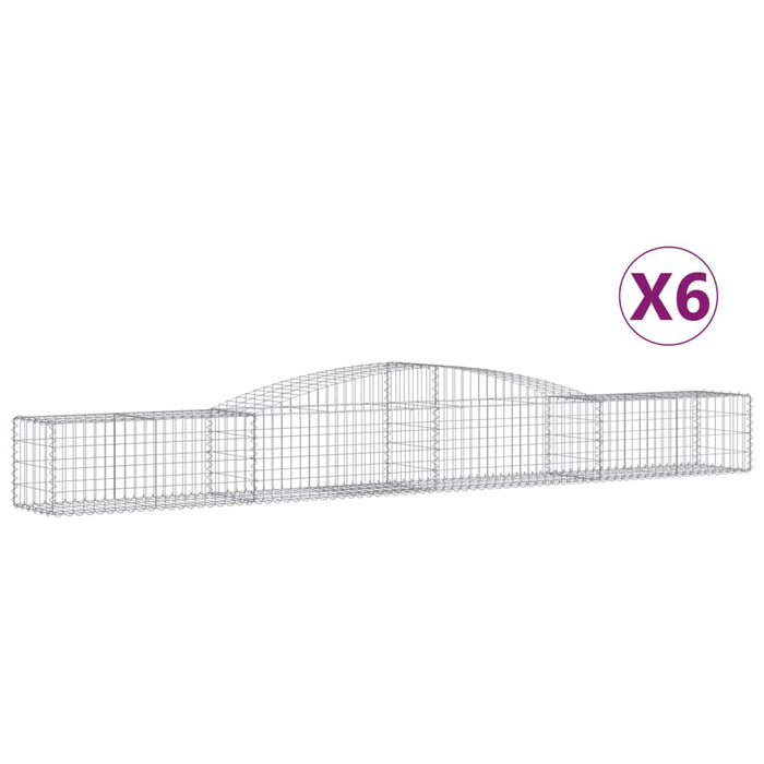 Coșuri gabion arcuite 6 buc, 400x50x40/60 cm, fier galvanizat - WALTI WALTI