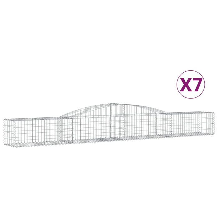 Coșuri gabion arcuite 7 buc, 400x50x40/60 cm, fier galvanizat - WALTI WALTI