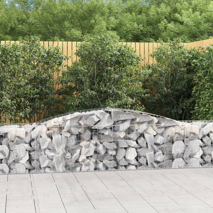 Coșuri gabion arcuite 8 buc, 400x50x60/80 cm, fier galvanizat - WALTI WALTI