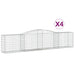 Coșuri gabion arcuite 4 buc, 400x50x80/100 cm, fier galvanizat - WALTI WALTI