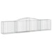 Coșuri gabion arcuite 4 buc, 400x50x80/100 cm, fier galvanizat - WALTI WALTI
