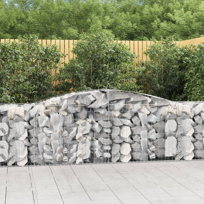 Coșuri gabion arcuite 4 buc, 400x50x80/100 cm, fier galvanizat - WALTI WALTI