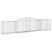 Coșuri gabion arcuite 9 buc, 400x50x80/100 cm, fier galvanizat - WALTI WALTI