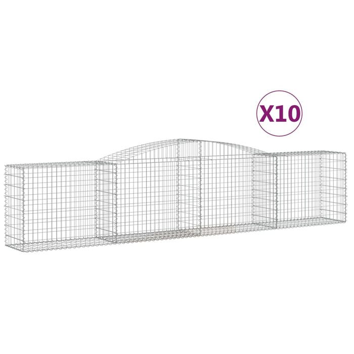 Coșuri gabion arcuite 10 buc, 400x50x80/100 cm, fier galvanizat - WALTI WALTI