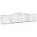 Coșuri gabion arcuite 10 buc, 400x50x80/100 cm, fier galvanizat - WALTI WALTI