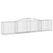 Coșuri gabion arcuite 15 buc, 400x50x80/100 cm, fier galvanizat - WALTI WALTI