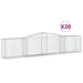 Coșuri gabion arcuite 20 buc, 400x50x80/100 cm, fier galvanizat - WALTI WALTI