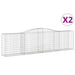 Coșuri gabion arcuite 2 buc, 400x50x100/120 cm fier galvanizat - WALTI WALTI