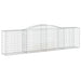 Coșuri gabion arcuite 4 buc, 400x50x100/120 cm fier galvanizat - WALTI WALTI
