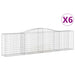 Coșuri gabion arcuite 6 buc, 400x50x100/120 cm fier galvanizat - WALTI WALTI
