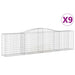 Coșuri gabion arcuite 9 buc, 400x50x100/120 cm fier galvanizat - WALTI WALTI