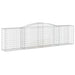 Coșuri gabion arcuite 9 buc, 400x50x100/120 cm fier galvanizat - WALTI WALTI