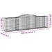 Coșuri gabion arcuite 9 buc, 400x50x100/120 cm fier galvanizat - WALTI WALTI