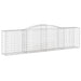 Coșuri gabion arcuite 15 buc, 400x50x100/120 cm fier galvanizat - WALTI WALTI