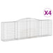 Coșuri gabion arcuite 4 buc, 400x50x120/140 cm, fier galvanizat - WALTI WALTI