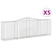Coșuri gabion arcuite 5 buc, 400x50x120/140 cm, fier galvanizat - WALTI WALTI