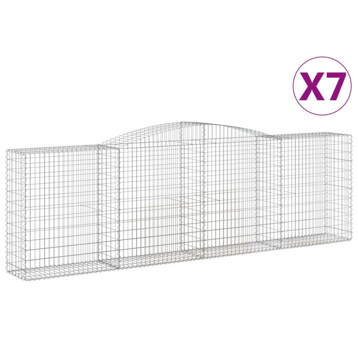 Coșuri gabion arcuite 7 buc, 400x50x120/140 cm, fier galvanizat - WALTI WALTI