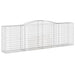 Coșuri gabion arcuite 7 buc, 400x50x120/140 cm, fier galvanizat - WALTI WALTI