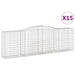 Coșuri gabion arcuite 15 buc, 400x50x120/140cm, fier galvanizat - WALTI WALTI