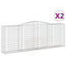 Coșuri gabion arcuite 2 buc, 400x50x140/160 cm, fier galvanizat - WALTI WALTI