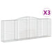 Coșuri gabion arcuite 3 buc, 400x50x140/160 cm, fier galvanizat - WALTI WALTI