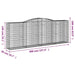 Coșuri gabion arcuite 3 buc, 400x50x140/160 cm, fier galvanizat - WALTI WALTI