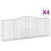 Coșuri gabion arcuite 4 buc, 400x50x140/160 cm, fier galvanizat - WALTI WALTI