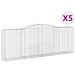 Coșuri gabion arcuite 5 buc, 400x50x140/160 cm, fier galvanizat - WALTI WALTI