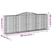 Coșuri gabion arcuite 5 buc, 400x50x140/160 cm, fier galvanizat - WALTI WALTI