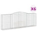 Coșuri gabion arcuite 6 buc, 400x50x140/160 cm, fier galvanizat - WALTI WALTI