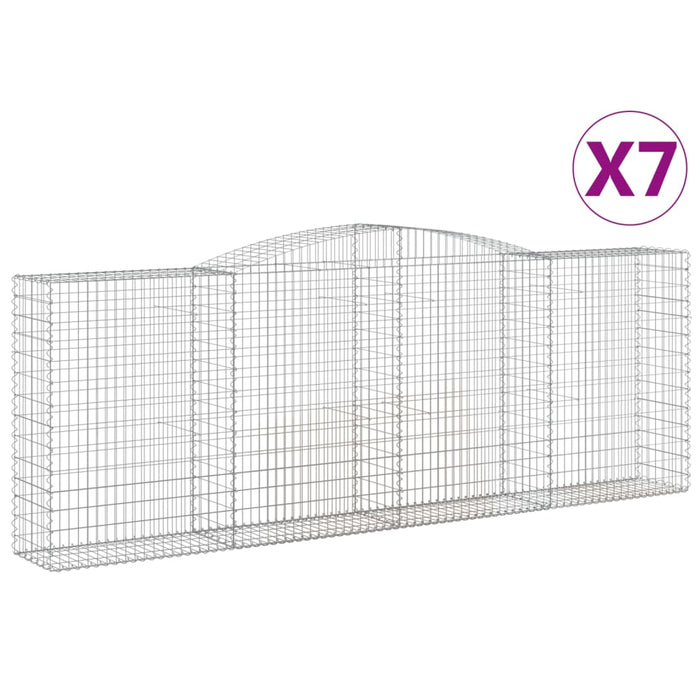 Coșuri gabion arcuite 7 buc, 400x50x140/160 cm, fier galvanizat - WALTI WALTI