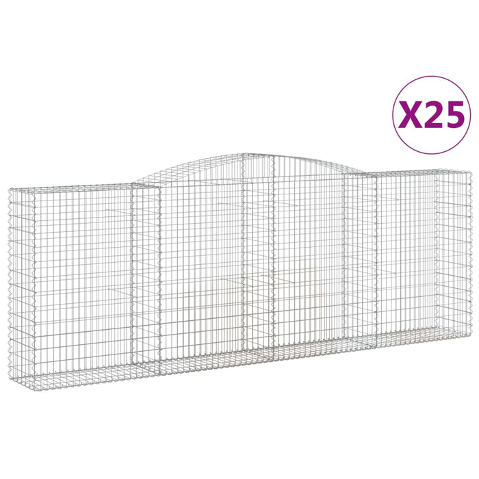 Coșuri gabion arcuite 25 buc, 400x50x140/160cm, fier galvanizat - WALTI WALTI