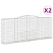 Coșuri gabion arcuite 2 buc. 400x50x160/180 cm, fier galvanizat - WALTI WALTI