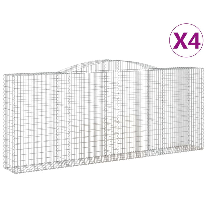 Coșuri gabion arcuite 4 buc. 400x50x160/180 cm, fier galvanizat - WALTI WALTI