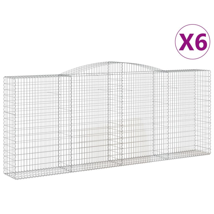 Coșuri gabion arcuite 6 buc. 400x50x160/180 cm, fier galvanizat - WALTI WALTI
