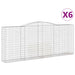 Coșuri gabion arcuite 6 buc. 400x50x160/180 cm, fier galvanizat - WALTI WALTI