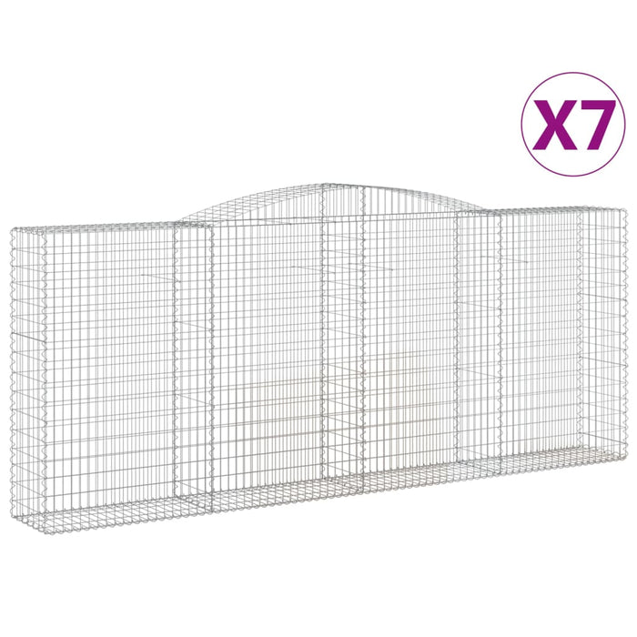 Coșuri gabion arcuite 7 buc. 400x50x160/180 cm, fier galvanizat - WALTI WALTI