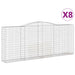 Coșuri gabion arcuite 8 buc. 400x50x160/180 cm, fier galvanizat - WALTI WALTI