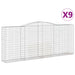 Coșuri gabion arcuite 9 buc. 400x50x160/180 cm, fier galvanizat - WALTI WALTI