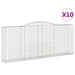 Coș gabion arcuit, 10 buc, 400x50x160/180 cm, fier galvanizat - WALTI WALTI