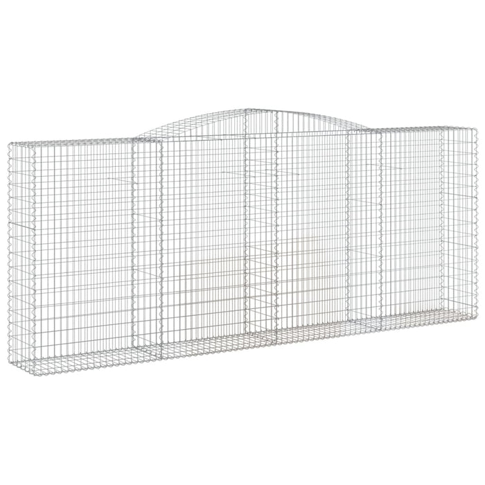 Coș gabion arcuit, 15 buc, 400x50x160/180 cm, fier galvanizat WALTI