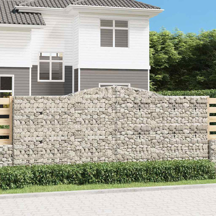 Coș gabion arcuit, 25 buc, 400x50x160/180 cm, fier galvanizat WALTI